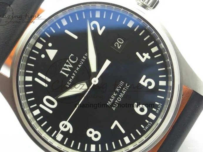 MIROTIME 0309 SoftTouch Mark XVIII Le Petit Prince IW327001 SS MKS 1:1 Best Edition Black Dial On Leather Strap MIYOTA9015 V 7216